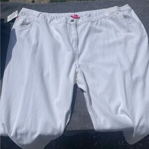 🔥 BRAND NEW Woman Within 36W White Pants/Jeans